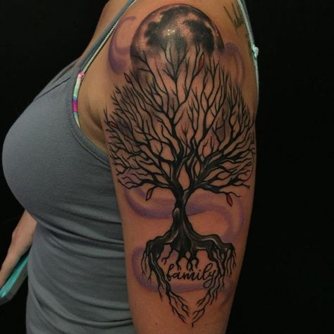 Family Sleeve Tattoo, Tree Sleeve Tattoo, Tree Sleeve, Tree Tattoo Arm, Family Tattoos For Men, Tattoo Tree, Heaven Tattoos, Family Tree Tattoo, Sleeve Tattoo Ideas