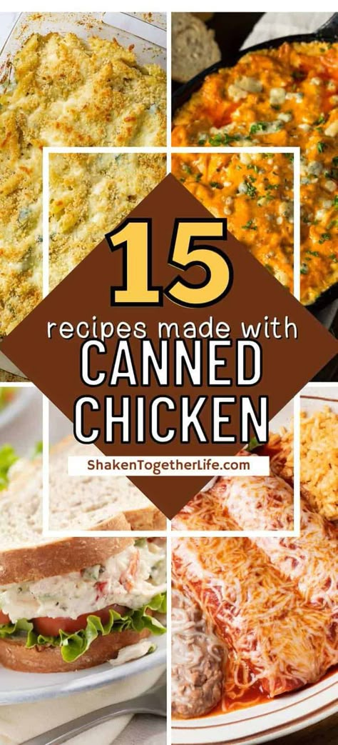 Flaked Chicken Recipes Canned, Uses For Canned Chicken, Recipe For Canned Chicken, What To Do With Canned Chicken, Recipes For Canned Chicken, Keto Canned Chicken Recipes, What To Make With Canned Chicken, Can Chicken Recipes Easy, Kirkland Canned Chicken Recipes