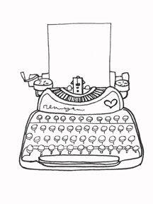 vintage typewriter - heart - paper - could use as the symbol that your stuff is handmade and edit your name or something on the sheet in the picture Arte Van Gogh, Vintage Drawing, Digi Stamp, Vintage Typewriters, Bullet Journal Doodles, Digi Stamps, Journal Doodles, Trendy Tattoos, Free Vector Graphics