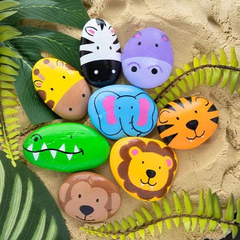 Occasions Home Art And Craft Supplies, Diy Rock Art, Painted Rock Animals, Stone Art Painting, Painted Rocks Kids, Painted Rocks Craft, Painted Rocks Diy, Rock Painting Ideas Easy, Rock Painting Patterns