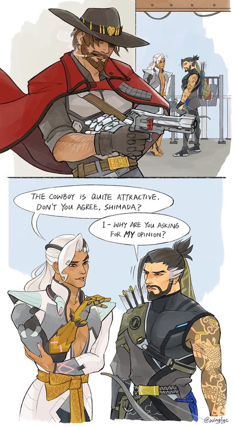 Genji And Hanzo, Mccree Overwatch, Hanzo Shimada, Overwatch Hanzo, Overwatch Funny, Church Aesthetic, Overwatch Comic, Overwatch Fan Art, Ship Drawing