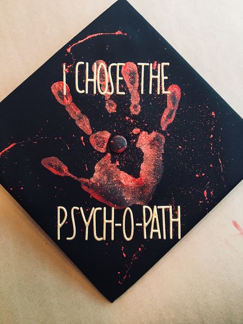 Graduation cap #psychology Graduation Cap Psychology, Graduation Psychology, Psychology Graduation Cap, Psychology Graduation, Education Graduation Cap, Graduation Nursing, Phd Graduate, Creative Graduation Caps, College Grad Cap Ideas