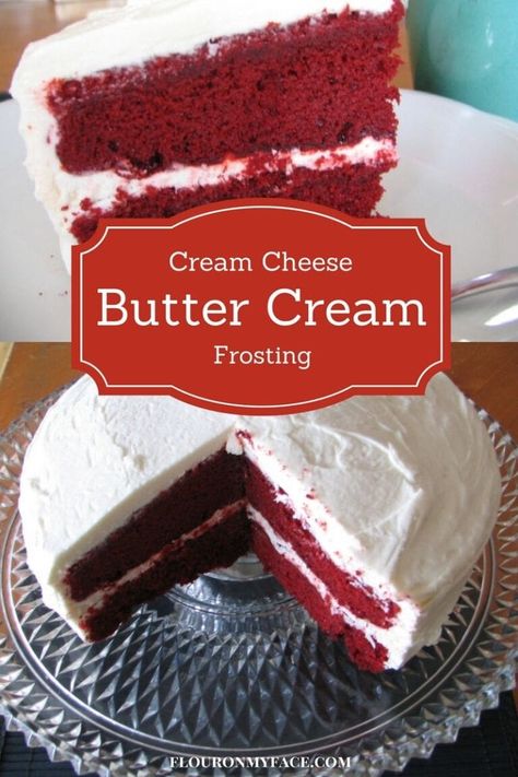 Red Velvet Cake Cream Cheese Frosting Red Velvet Cake Frosting, Best Frosting Recipe, Homemade Frosting Recipes, Cream Cheese Icing Recipe, Best Red Velvet Cake, Cream Cheese Butter, Cream Cheese Buttercream Frosting, Cream Cheese Frosting Cake, Butter Cream Cheese Frosting