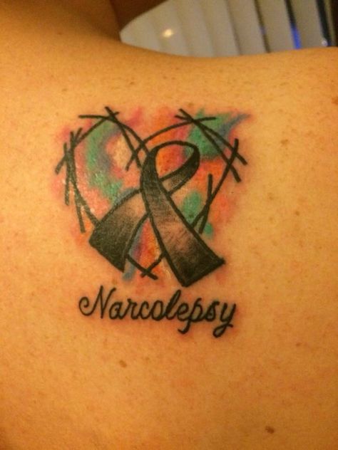 Narcolepsy tattoo Awareness Tattoo, Foot Tattoos, Rock Art, Tattoos And Piercings, I Tattoo, Jesus Fish Tattoo, Watercolor Tattoo, Cool Tattoos, Love It