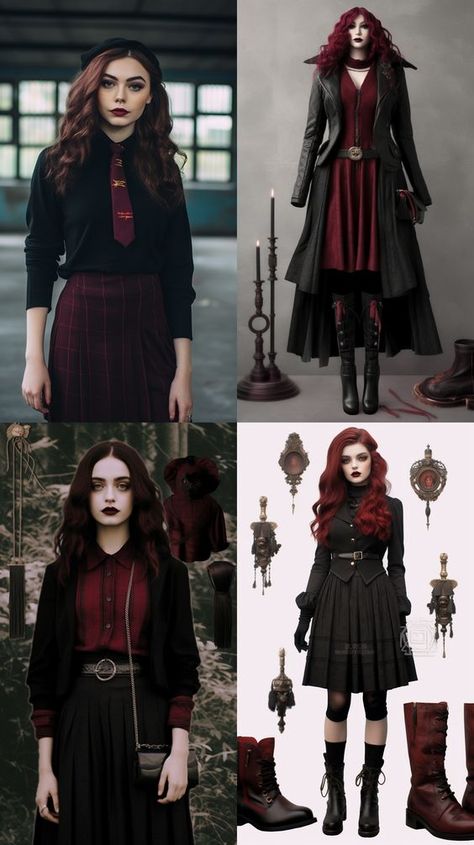 Old Fashioned Witch Outfit, Harry Potter Cottagecore, Winter Witch Fashion, Edgy Work Outfits, Fashion Collection Inspiration, Cottagecore Outfits, Witch Fashion, Witchy Fashion, Witch Outfit