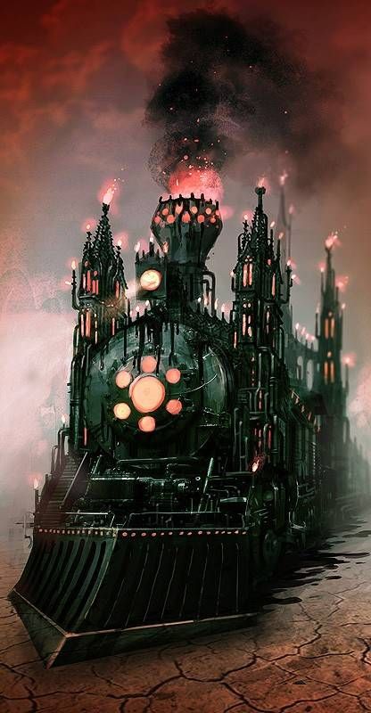 Fantasy... Arte Steampunk, Alice Madness Returns, Alice Madness, Train Art, Old Trains, Have Inspiration, Steampunk Art, Visual Diary, Steam Engine