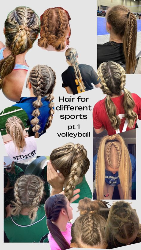 Bubble Braid Hairstyles, Soccer Hairstyles, Hair Sports, Track Hairstyles, Bubble Braid, Hairstyles Bubble, Softball Hairstyles, Hair Curling Tips, Braids Volleyball