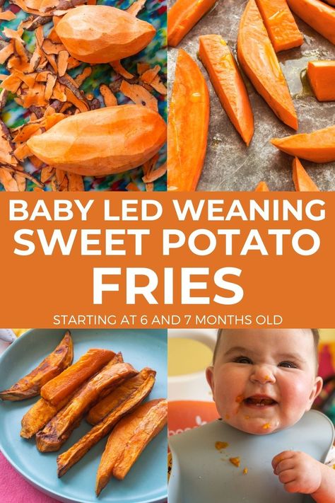 Sweet Potato Fries For Baby, Sweet Potato Baby Led Weaning, Sweet Potato For Baby, Healthy Sweet Potato Fries, Sweet Potatoes For Baby, Sweet Potato Baby Food, Making Sweet Potato Fries, Sweet Potato Oven, Baby Recipe