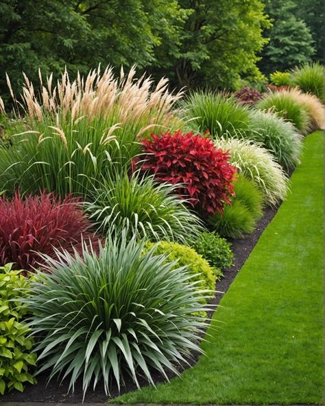 20 Lawn Border Ideas To Define Your Landscape - Toolz Geek Stunning Landscape Design, Straight Line Garden Design, Deck Border Landscaping, Wrap Around Garden Ideas, Burm Landscaping Ideas, Landscaping Trim Ideas, Liriope Landscape Front Yards, Diy Easy Front Yard Landscape Ideas, Front Hedge Ideas