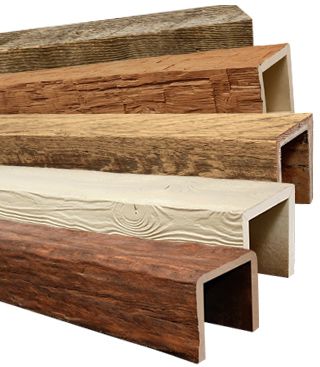 Faux wood beams and other products available at FauxWoodBeams.com Beams Living Room, Interior Window Trim, Faux Stone Panels, Faux Panels, Faux Beams, Faux Wood Beams, Wood Beam Ceiling, Stone Panels, Interior Windows