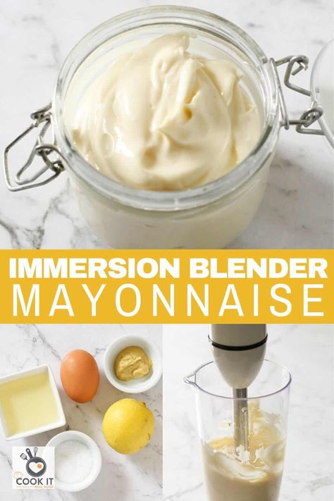 Immersion Blender Mayo, Mayo Homemade, Whole30 Mayo, Keto Condiments, Barbecue Ideas, Paleo Condiments, Homemade Mayonnaise Recipe, Mayo Recipe, Homemade Mayo