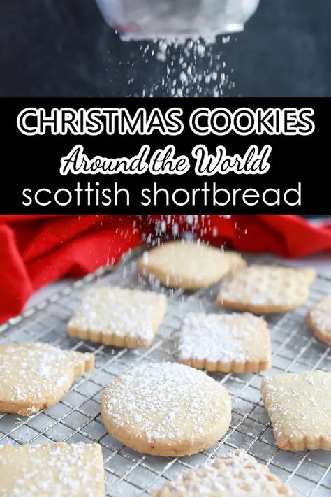 Traditional Scottish Shortbread Cookies, Scottish Cookies Christmas, Scottish Shortbread Cookies Recipe, Irish Christmas Cookies Traditional, Scottish Shortbread Recipe Traditional, Scotch Shortbread Recipe, Scottish Christmas Recipes, Scottish Christmas Aesthetic, Christmas Cookies From Around The World