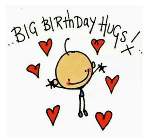 Happy birthday hugs Birthday Hug, Best Birthday Quotes, Birthday Wishes For Friend, Birthday Wishes For Myself, Birthday Blessings, Bday Cards, Happy Birthday Messages, Happy Birthday Quotes, Birthday Love