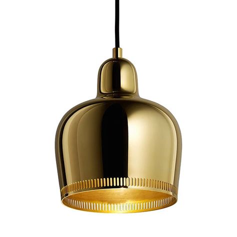 Suspension Lamps – Vertigo Home Alvar Aalto, Bell Pendant, Elegant Pendant, Selling Furniture, Suspension Lamp, Nordic Design, Diffused Light, Brass Color, Helsinki