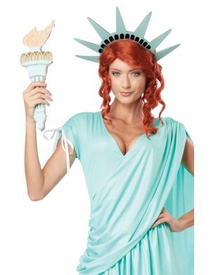 LADY LIBERTY - Adults & Kids Costumes Starting with L | Heaven Costumes Australia Costumes Starting With L, Statue Of Liberty Outfit, Lady Liberty Costume, Cavewoman Costume, French Lady, Roman Costume, Australian Costume, Easter Costume, Pirate Wench Costume