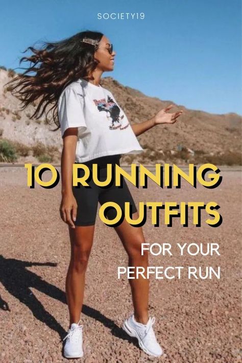 10 Running Outfits For Your Perfect Run Running Looks Women, 10k Outfit Running, 10k Running Outfit, Half Marathon Outfit Fall, Going On A Run Outfit, 5k Running Outfits Women, Fall Running Outfit For Women, Women’s Running Outfits, Cute Running Outfits For Women