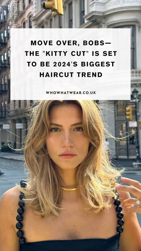 The Kitty Cut is trending. Read more on what the kitty cut haircut is, what to ask for in the salon and how to style the kitty cut at home. Hot Haircuts, New Hairstyle, Trending Haircuts, Medium Hair Cuts, Cool Haircuts, Short Hair Cuts For Women, French Manicure, Ponytail Hairstyles, Womens Haircuts