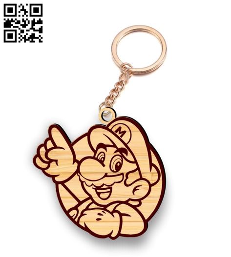 Keychain Laser Cut, Cnc Laser Ideas, Mario Keychain, Laser Cut Ideas, Free Laser Cut Files, Laser Cut Keychain, Laser Cut Decor, Wood Craft Patterns, 3d Files