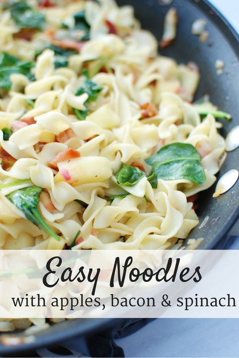 Egg Noodles And Spinach Recipes, Chicken Spinach Egg Noodles, Egg Noodle Salad Recipes, Pasta Salad With Egg Noodles, Egg Noodle Recipes Easy, Easy Egg Noodles, Tapas Ideas, Spinach Noodles, Healthy Pork Recipes