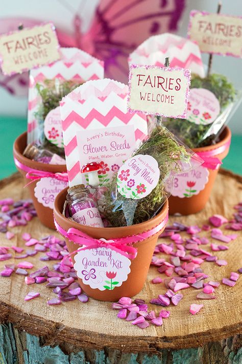 Gabby Birthday, Garden Ideas Homemade, Woodland Fairy Party, Diy Fairy Garden, Fairy Garden Birthday Party, Fairy Garden Kit, Forest Birthday, Fairy Tea Parties, Fairy Garden Ideas