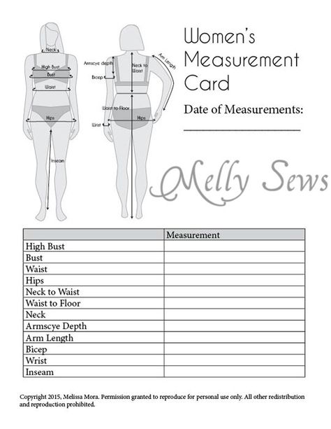 Women's Measurements card - how to take important measurements for sewing How To Make A Skirt, Sewing Measurements, How To Make Skirt, Beginner Sewing Projects Easy, Pattern Drafting, Sewing Skills, Sewing Projects For Beginners, Love Sewing, Sewing For Beginners