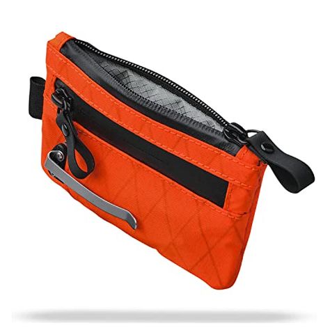 ALPAKA Zip Pouch Pro - Minimalist Zipper Wallet Orange - with RFID Blocking | ID Card Holder Wallet with Zipper for Men with Multi-tool Slot, 5.11” x 3.34” Multi Tool, Zipper Wallet, Card Holder Wallet, Zip Pouch, Card Holder, Pouch, Wallet, For Men, Zipper