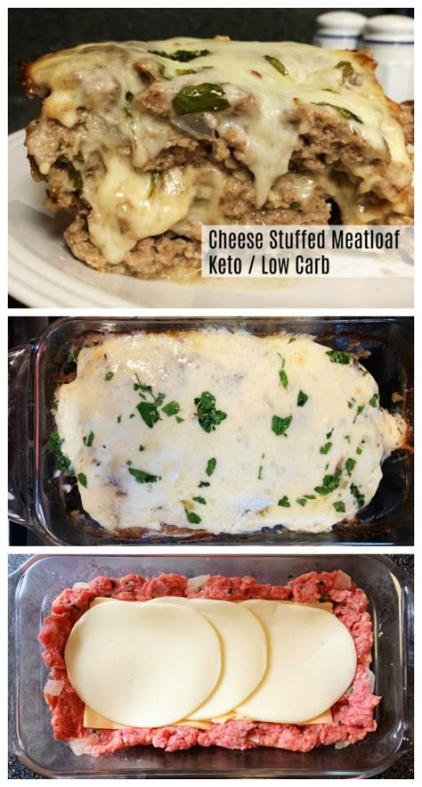 Cheese Stuffed Meatloaf, Stuffed Meatloaf, Beef Meals, Resep Diet, Carb Dinner, Ketogenic Diet Meal Plan, Makanan Diet, Keto Lifestyle, Keto Recipes Dinner