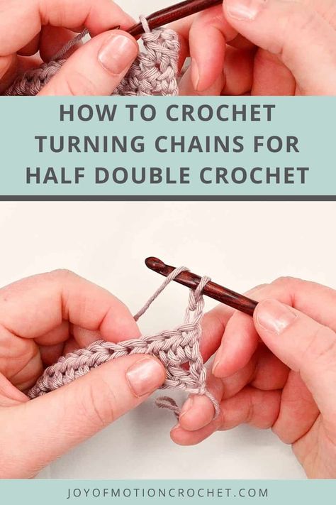 Hdc Crochet, Crochet Step By Step, Crochet Chain Stitch, Crochet Stitches Chart, Half Double Crochet Stitch, Crochet Chain, Crochet Abbreviations, The Turning, Easy Crochet Projects