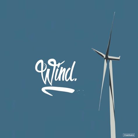 Wind Typography, Wind Logo, Vector Typography, Heat Pump, Typography Design, Wind Turbine, Typography, Heat, Graphic Design