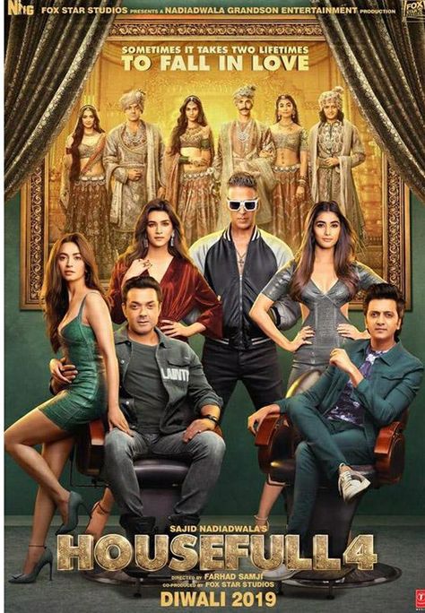 Housefull 4 (2019) Tam Film, Bobby Deol, Housefull 4, Movie To Watch List, Kriti Kharbanda, Movie Blog, Kriti Sanon, Ensemble Cast, Akshay Kumar