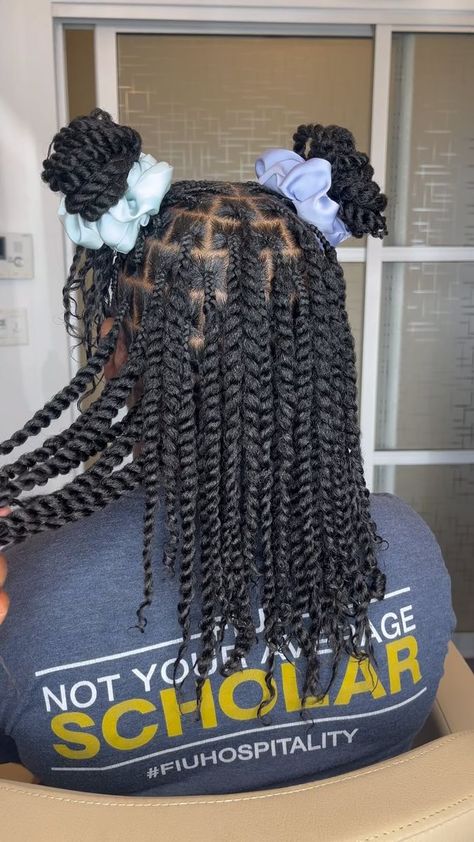 Natural Hair Bun Styles, Quick Natural Hair Styles, Box Braids Hairstyles For Black Women, Braided Cornrow Hairstyles, Quick Braided Hairstyles, Natural Hair Twists, Cute Box Braids Hairstyles, Twist Styles, Twist Braid Hairstyles