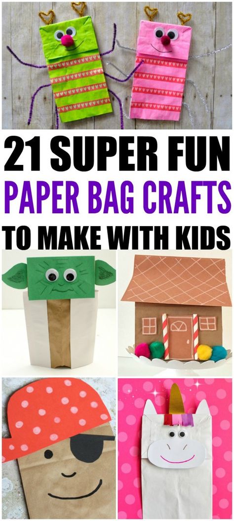 20 Paper Bag Crafts For Kids Paper Bag Crafts For Kids, Bag Crafts For Kids, Octopus Crafts, Diy Paper Bag, Monkey Crafts, Paper Bag Crafts, Puppets For Kids, Paper Bag Puppets, Diy Sac