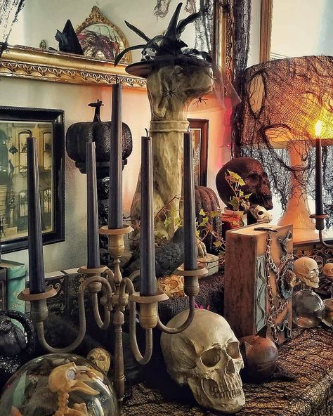 Halloween decor Witches Apothecary  Witch lair #halloweendecorideas #HALLOWEENDECOR #halloween #witch #holidaydecor #seasonaldecor #witcheslair #witcheshats #witchvibes #spooky Salem Halloween Decor, Witch Lair, Witch Gathering, Halloween Decor Diy Indoor, Witches Apothecary, Home Decor Photos, Easy Halloween Decor, Diy Halloween Witch, Witch Decorations