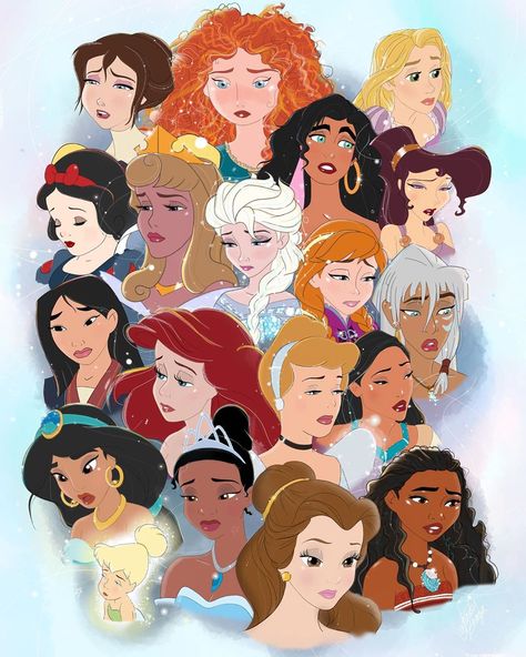 Anastacia Disney, The Disney Princesses, Princesas Disney Anime, Punk Disney Princesses, Desenhos Gravity Falls, All Disney Princesses, Disney Crossovers, Karakter Disney, Disney Princess Drawings