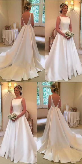 $149.99 · Below is our email,if you have any problem,please contact us.. shuiruyan1002@outlook.com 1.when you order please tell me your phone number for shipping needs .(this is very important ) Please left… Satin Backless Wedding Dress, Wedding Dress Scoop Neck, Scoop Neck Wedding Dress, Backless Wedding Dresses, Dresses For Bride, Neck Wedding Dress, Wedding Dresses Satin, Backless Wedding, A Line Wedding Dress