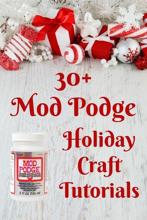 Christmas Mod Podge, Mod Podge Pictures On Wood Ornaments, Modge Podge Crafts Christmas, Diy Modge Podge Projects, Mod Podge Painting, Mod Podge Crafts Christmas, Christmas Modge Podge Ideas, Mod Podge Crafts Diy Gift Ideas, Easy Modge Podge Crafts