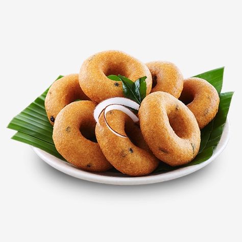 Indian Clipart, Medu Vada Recipe, Breakfast Clipart, Food Photography Cake, Delicious Food Image, Indian Food Photography, Fried Fish Recipes, Coconut Chutney, Food Png