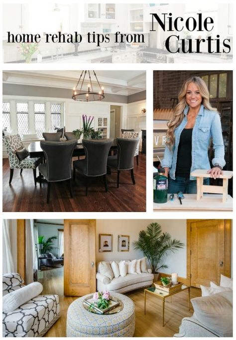 Check out these great home rehab tips from Nicole Curtis to you channel your inner "Rehab Addict". Nicole Curtis Rehab Addict, Rehab Addict, Nicole Curtis, Mobile Home Decorating, Nate Berkus, Contemporary Bathrooms, Fixer Upper, Old House, Old Houses