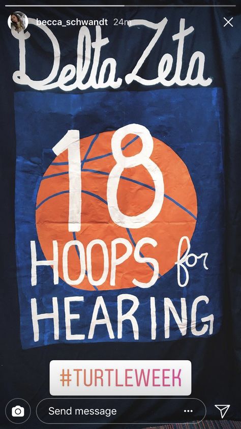 Delta Zeta Hoops For Hearing, Philanthropy Banner, Philanthropy Events, Delta Zeta, Charitable Organizations, Core Values, Novelty Sign