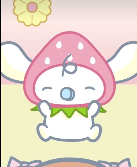 Milk From Sanrio, Milk Sanrio Icon, Milk Sanrio, Sanrio Milk, Sanrio Pfps, Sanrio Icons, Milk Strawberry, Phone Decoration, Pink Cheeks