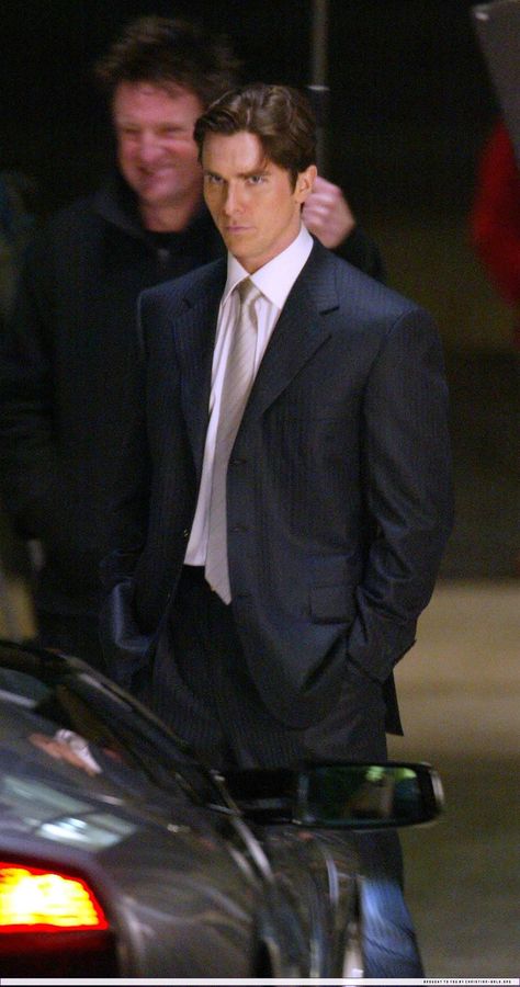 Christian Bale Chris Bale, Bruce Wayne Batman, Batman Christian Bale, Suit Man, The Dark Knight Trilogy, Striped Suit, Man Suit, Pahlawan Super, Christian Bale