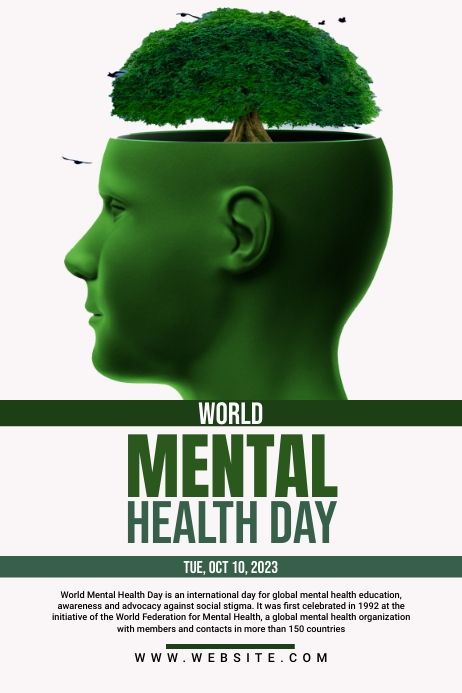 Customize this design with your video, photos and text. Easy to use online tools with thousands of stock photos, clipart and effects. Free downloads, great for printing and sharing online. Poster. Tags: mental health day template, world mental health day flyer, world mental health day graphic, world mental health day poster, custom posters, free poster templates, poster design, poster template free, poster templates, Event Flyers, Health , Mental Health Health Day Poster, Mental Health Ribbon, Health Awareness Poster, Global Mental Health, Mental Health Campaigns, Magazine Cover Page, Foot Reflexology Massage, Metal Health, Mental Health Poster