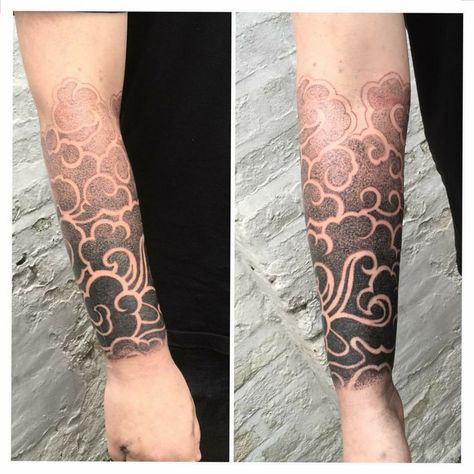 Asian Filler Tattoo, Japanese Gap Filler Tattoo, Japanese Filler Tattoos, Japanese Cloud Tattoo, Tato Naruto, Cloud Tattoo Sleeve, Cloud Tattoo Design, Tato Tradisional, Bodysuit Tattoos