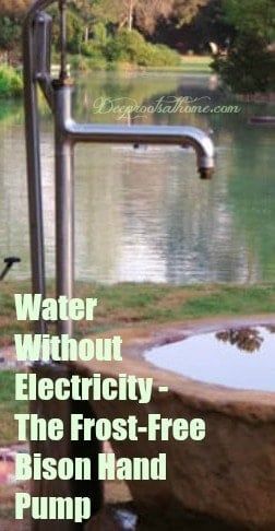 Fresh Water Without Electricity - Bison Hand Pump #water #home #farm #offgrid #cattle #livestock #homesteading #homestead #survival #outdoor #electric #electricity #prepare #preparedness #prevention #lifestyle #ideas #tips #farmhouse #animals #canada #maine #minnesota #idaho #montana via @deeprootsathome Water Well Hand Pump, Deep Well Hand Pumps, Outfitter Tent, Hand Pump Well, Power Ideas, Hand Water Pump, Emergency Planning, Off Grid Survival, Water Well Drilling