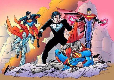 Reign Of The Supermen, The Return Of Superman, Superman Characters, Return Of Superman, Dc Comics Collection, Superman And Spiderman, Superman Artwork, Superman Returns, Superman Family