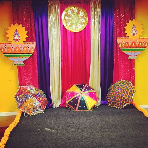 Bollywood Diwali Party Photo booth backdrop Bollywood Party Decorations, Party Photo Booth Backdrop, Stage Wedding, House Party Decorations, Backdrop Curtains, Diwali Photos, Photo Booth Background, Wedding Entrance Decor, Birthday Photo Booths