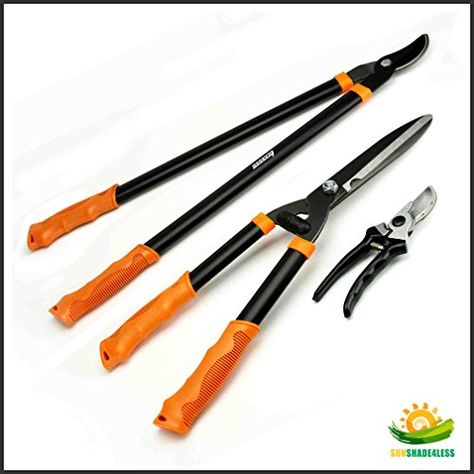 Shenso 3 Piece Combo Garden Tool Set with Lopper Hedge Shears and Pruner Shears Tree  Shrub Care Kit >>> Continue to the product at the image link. Garden Tool Box, Hedge Shears, Garden Tool Rack, Best Garden Tools, Tool Hangers, Garden Tool Storage, Garden Tool Set, Garden Maintenance, Home Vegetable Garden