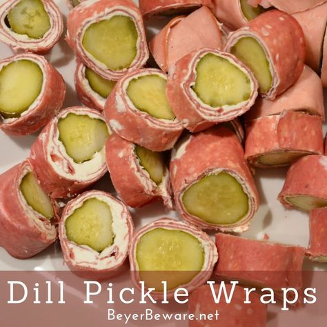 Three simple ingredients to make these dill pickle wraps for an easy low-carb and gluten free snack. #Keto #LowCarb #KetoSnacks Snacks For Beach Day, Razor Riding, Lake Snacks, Pickle Wraps, Pickle Party, Friendsgiving Decor, Boat Snacks, Beach Snacks, Easy Low Carb Snacks