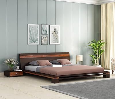 Floor Bed Mattress, Bed Without Storage, Wooden King Size Bed, King Bedroom Furniture, Simple Bed Designs, Stylish Bedroom Furniture, Platform Bed Designs, Double Bed Designs, Minimalist Bed