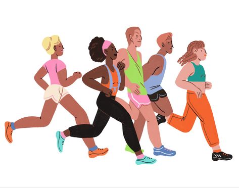 Jogging. Running people. People doing sports @hello.afi People Running Illustration, People Running Drawing, Jogging Illustration, Running People, Running Drawing, Running Illustration, People Logo, Paris Olympics, People Running